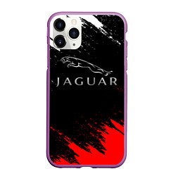 Чехол iPhone 11 Pro матовый Jaguar, цвет: 3D-фиолетовый