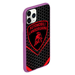 Чехол iPhone 11 Pro матовый Lamborghini, цвет: 3D-фиолетовый — фото 2