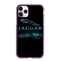 Чехол iPhone 11 Pro матовый Jaguar, цвет: 3D-фиолетовый