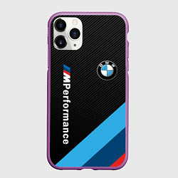 Чехол iPhone 11 Pro матовый BMW M PERFORMANCE, цвет: 3D-фиолетовый