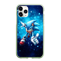 Чехол iPhone 11 Pro матовый SONIC, цвет: 3D-салатовый