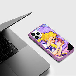 Чехол iPhone 11 Pro матовый СЕЙЛОР МУН, цвет: 3D-фиолетовый — фото 2
