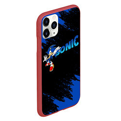 Чехол iPhone 11 Pro матовый SONIC, цвет: 3D-красный — фото 2