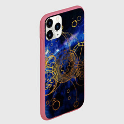 Чехол iPhone 11 Pro матовый Space Geometry, цвет: 3D-малиновый — фото 2