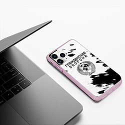 Чехол iPhone 11 Pro матовый Гражданская оборона, цвет: 3D-розовый — фото 2