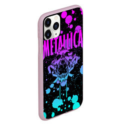 Чехол iPhone 11 Pro матовый Metallica, цвет: 3D-розовый — фото 2