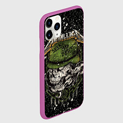 Чехол iPhone 11 Pro матовый Metallica, цвет: 3D-фиолетовый — фото 2