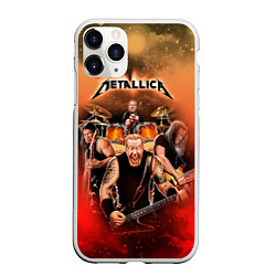 Чехол iPhone 11 Pro матовый Metallica, цвет: 3D-белый