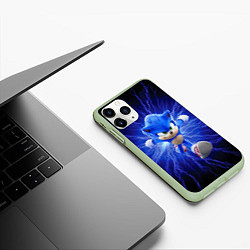 Чехол iPhone 11 Pro матовый SONIC, цвет: 3D-салатовый — фото 2