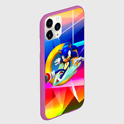 Чехол iPhone 11 Pro матовый Sonic, цвет: 3D-фиолетовый — фото 2