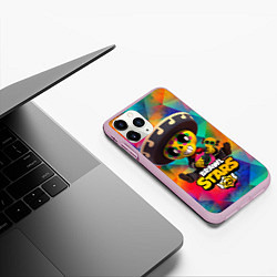 Чехол iPhone 11 Pro матовый Brawl stars poco Поко, цвет: 3D-розовый — фото 2