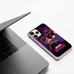 Чехол iPhone 11 Pro матовый Brawl stars Mortis Мортис, цвет: 3D-розовый — фото 2