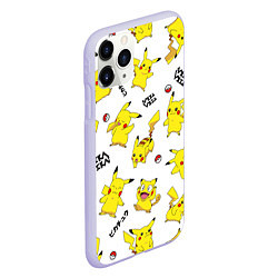 Чехол iPhone 11 Pro матовый ПИКАЧУ, цвет: 3D-светло-сиреневый — фото 2