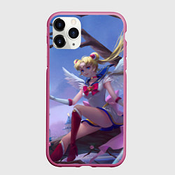 Чехол iPhone 11 Pro матовый СЕЙЛОР МУН, цвет: 3D-малиновый
