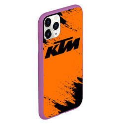 Чехол iPhone 11 Pro матовый KTM, цвет: 3D-фиолетовый — фото 2