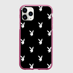 Чехол iPhone 11 Pro матовый PLAYBOY, цвет: 3D-малиновый