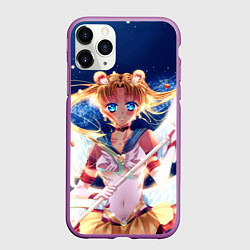 Чехол iPhone 11 Pro матовый SAILOR MOON, цвет: 3D-фиолетовый