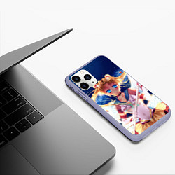 Чехол iPhone 11 Pro матовый SAILOR MOON, цвет: 3D-светло-сиреневый — фото 2