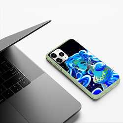 Чехол iPhone 11 Pro матовый СЕЙЛОР МУН, цвет: 3D-салатовый — фото 2