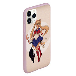 Чехол iPhone 11 Pro матовый Sailor Moon, цвет: 3D-розовый — фото 2