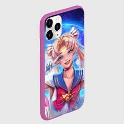 Чехол iPhone 11 Pro матовый КРЫЛЬЯ АНИМЕ, цвет: 3D-фиолетовый — фото 2