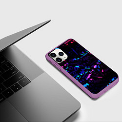 Чехол iPhone 11 Pro матовый MARSMELLO NEON, цвет: 3D-фиолетовый — фото 2