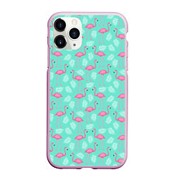Чехол iPhone 11 Pro матовый Flamingo, цвет: 3D-розовый