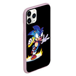 Чехол iPhone 11 Pro матовый Sonic, цвет: 3D-розовый — фото 2