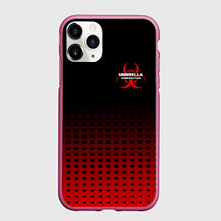 Чехол iPhone 11 Pro матовый Umbrella, цвет: 3D-малиновый