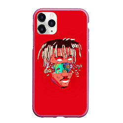 Чехол iPhone 11 Pro матовый Juice WRLD, цвет: 3D-малиновый