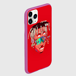 Чехол iPhone 11 Pro матовый Juice WRLD, цвет: 3D-фиолетовый — фото 2