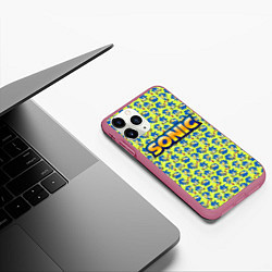 Чехол iPhone 11 Pro матовый SONIC, цвет: 3D-малиновый — фото 2