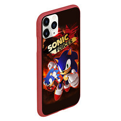 Чехол iPhone 11 Pro матовый SONIC, цвет: 3D-красный — фото 2