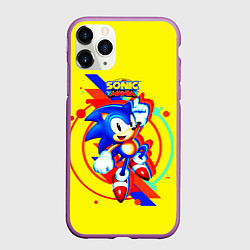 Чехол iPhone 11 Pro матовый SONIC, цвет: 3D-фиолетовый
