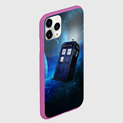 Чехол iPhone 11 Pro матовый ТАРДИС, цвет: 3D-фиолетовый — фото 2
