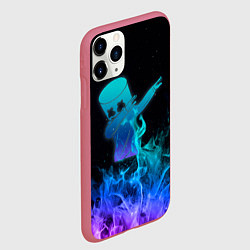 Чехол iPhone 11 Pro матовый Marshmello Fortnite, цвет: 3D-малиновый — фото 2
