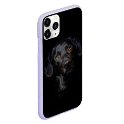 Чехол iPhone 11 Pro матовый Пес, цвет: 3D-светло-сиреневый — фото 2