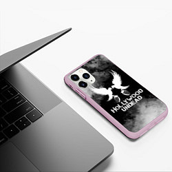 Чехол iPhone 11 Pro матовый Hollywood Undead, цвет: 3D-розовый — фото 2