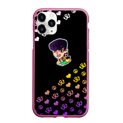 Чехол iPhone 11 Pro матовый Jojo diamond, цвет: 3D-малиновый