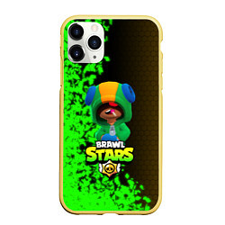 Чехол iPhone 11 Pro матовый Brawl stars LEON, цвет: 3D-желтый