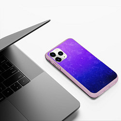 Чехол iPhone 11 Pro матовый Звёздное небо, цвет: 3D-розовый — фото 2