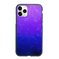 Чехол iPhone 11 Pro матовый Звёздное небо, цвет: 3D-темно-зеленый