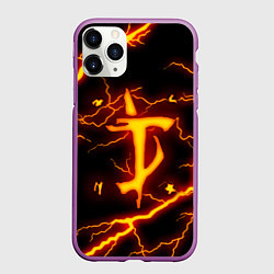Чехол iPhone 11 Pro матовый DOOM ETERNAL, цвет: 3D-фиолетовый