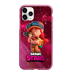 Чехол iPhone 11 Pro матовый Jessie brawl stars, цвет: 3D-малиновый