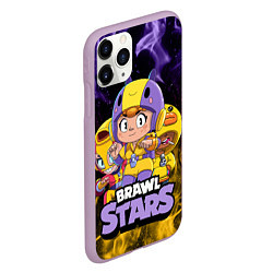Чехол iPhone 11 Pro матовый BRAWL STARS BEA, цвет: 3D-сиреневый — фото 2