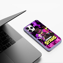 Чехол iPhone 11 Pro матовый BRAWL STARS MORTIS, цвет: 3D-светло-сиреневый — фото 2