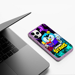 Чехол iPhone 11 Pro матовый BRAWL STARS MRP, цвет: 3D-сиреневый — фото 2