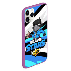 Чехол iPhone 11 Pro матовый BRAWL STARS CROW, цвет: 3D-фиолетовый — фото 2