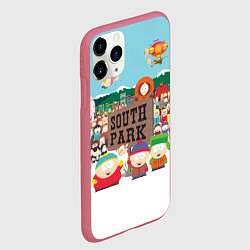 Чехол iPhone 11 Pro матовый Южный Парк, цвет: 3D-малиновый — фото 2