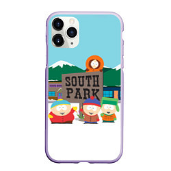 Чехол iPhone 11 Pro матовый Южный Парк, цвет: 3D-светло-сиреневый